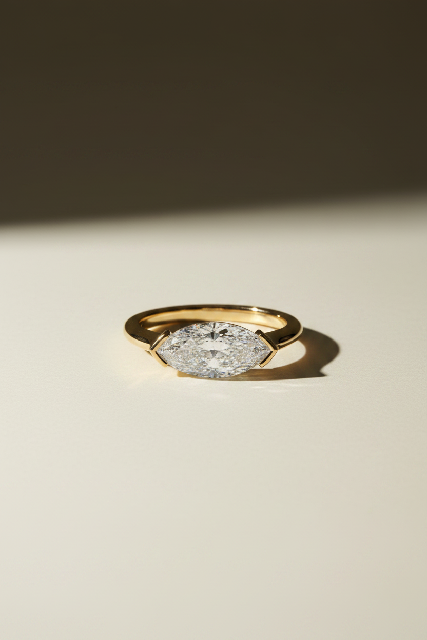 Exact Ring — Cream Editorial Background